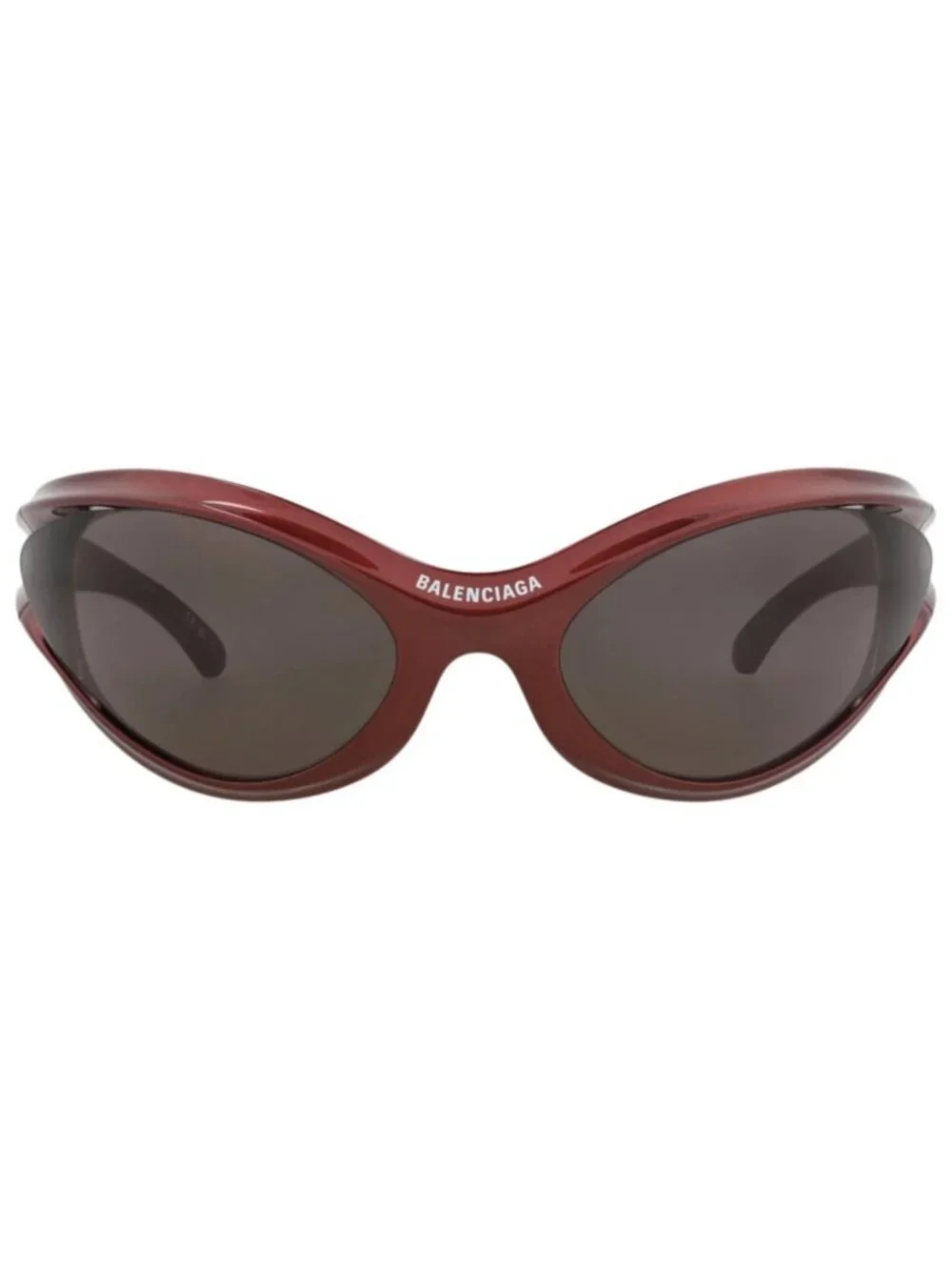 New Balenciaga Women's Sunglasses Shield Wrap Bio Injection Frame Unisex Grey